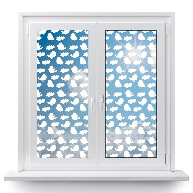 folia-samoprzylepna-okno-dziecięce-ptaki-i-chmurki
